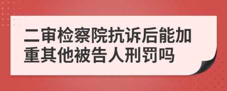 二审检察院抗诉后能加重其他被告人刑罚吗
