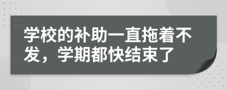 学校的补助一直拖着不发，学期都快结束了