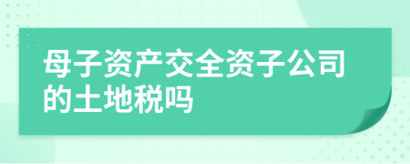 母子资产交全资子公司的土地税吗