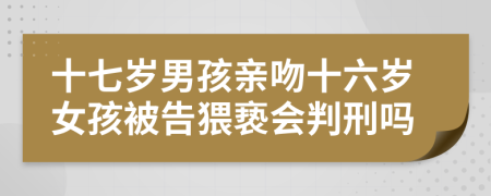 十七岁男孩亲吻十六岁女孩被告猥亵会判刑吗