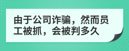 由于公司诈骗，然而员工被抓，会被判多久