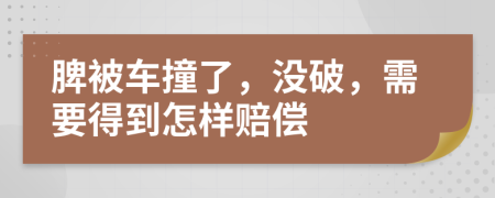 脾被车撞了，没破，需要得到怎样赔偿