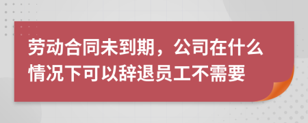 劳动合同未到期，公司在什么情况下可以辞退员工不需要