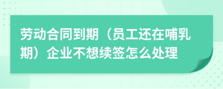 劳动合同到期（员工还在哺乳期）企业不想续签怎么处理