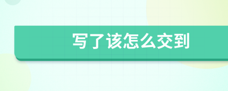 写了该怎么交到