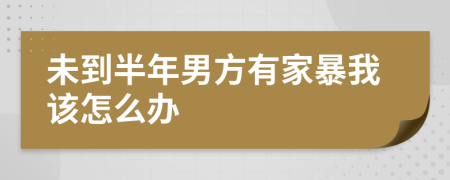 未到半年男方有家暴我该怎么办