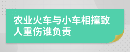 农业火车与小车相撞致人重伤谁负责