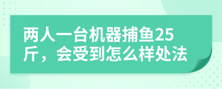 两人一台机器捕鱼25斤，会受到怎么样处法