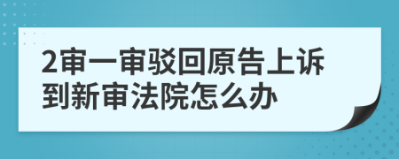 2审一审驳回原告上诉到新审法院怎么办