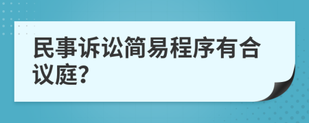 民事诉讼简易程序有合议庭？