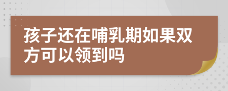 孩子还在哺乳期如果双方可以领到吗