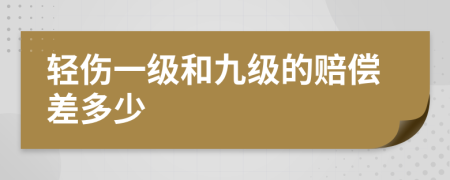轻伤一级和九级的赔偿差多少