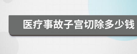 医疗事故子宫切除多少钱