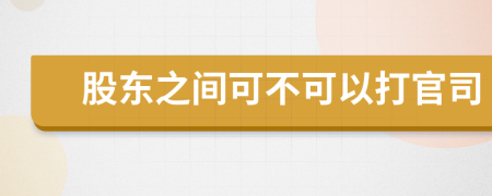 股东之间可不可以打官司