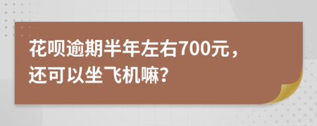 花呗逾期半年左右700元，还可以坐飞机嘛？