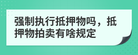 强制执行抵押物吗，抵押物拍卖有啥规定