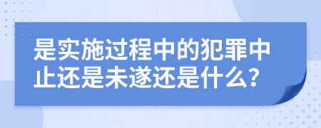 是实施过程中的犯罪中止还是未遂还是什么？