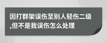 因打群架误伤至别人轻伤二级,但不是我误伤怎么处理