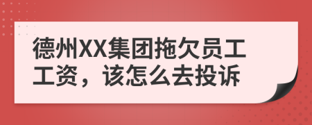 德州XX集团拖欠员工工资，该怎么去投诉