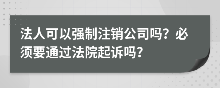 法人可以强制注销公司吗？必须要通过法院起诉吗？