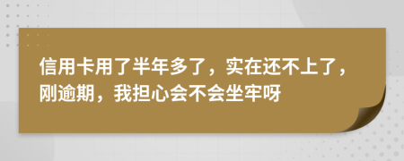 信用卡用了半年多了，实在还不上了，刚逾期，我担心会不会坐牢呀