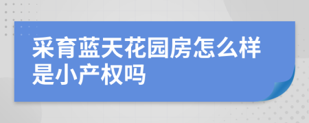 采育蓝天花园房怎么样是小产权吗