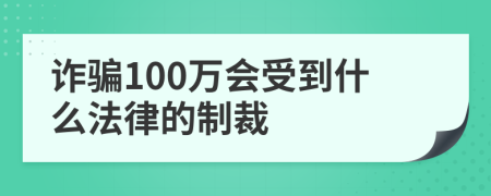 诈骗100万会受到什么法律的制裁