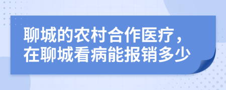 聊城的农村合作医疗，在聊城看病能报销多少