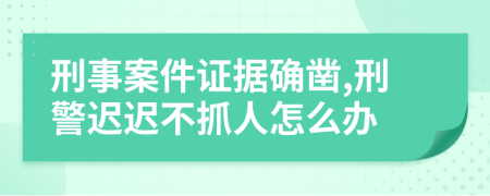 刑事案件证据确凿,刑警迟迟不抓人怎么办