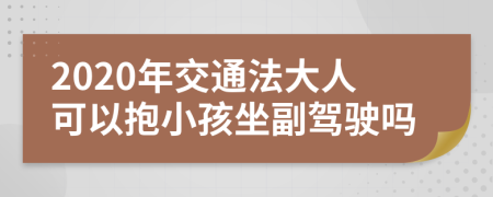 2020年交通法大人可以抱小孩坐副驾驶吗