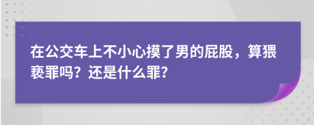 在公交车上不小心摸了男的屁股，算猥亵罪吗？还是什么罪？