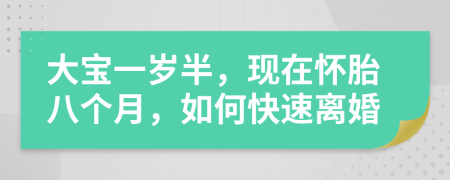 大宝一岁半，现在怀胎八个月，如何快速离婚
