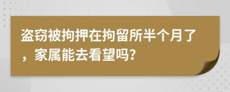 盗窃被拘押在拘留所半个月了，家属能去看望吗？