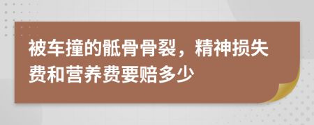 被车撞的骶骨骨裂，精神损失费和营养费要赔多少