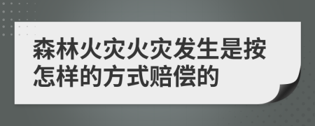 森林火灾火灾发生是按怎样的方式赔偿的