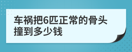 车祸把6匹正常的骨头撞到多少钱