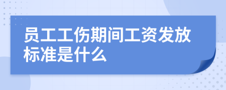 员工工伤期间工资发放标准是什么