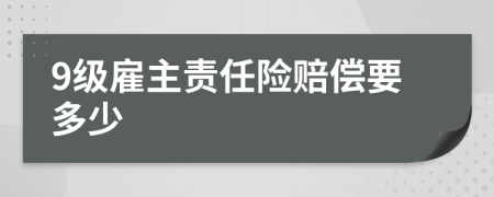 9级雇主责任险赔偿要多少