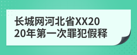 长城网河北省XX2020年第一次罪犯假释