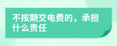 不按期交电费的，承担什么责任