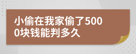 小偷在我家偷了5000块钱能判多久