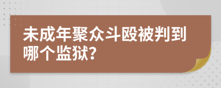 未成年聚众斗殴被判到哪个监狱？