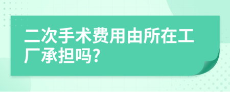 二次手术费用由所在工厂承担吗?