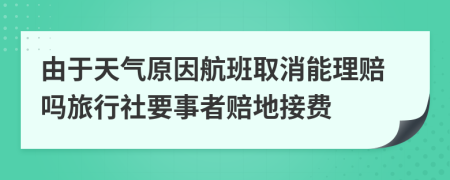 由于天气原因航班取消能理赔吗旅行社要事者赔地接费