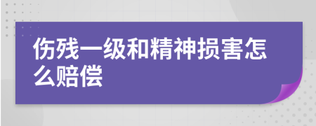 伤残一级和精神损害怎么赔偿