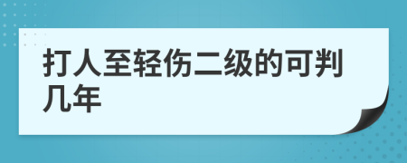 打人至轻伤二级的可判几年