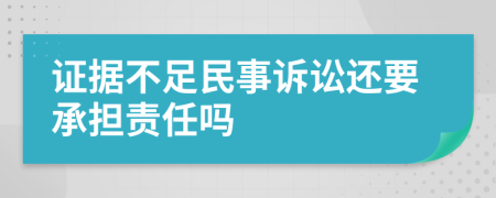 证据不足民事诉讼还要承担责任吗