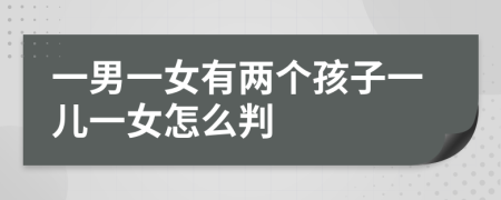 一男一女有两个孩子一儿一女怎么判