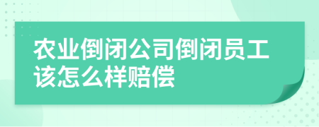 农业倒闭公司倒闭员工该怎么样赔偿