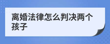 离婚法律怎么判决两个孩子